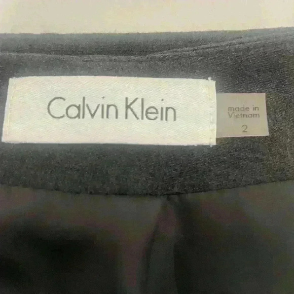 Calvin Klein Heather Gray Pencil Skirt With Inside Lining Size 2- B8 - Picture 5 of 5